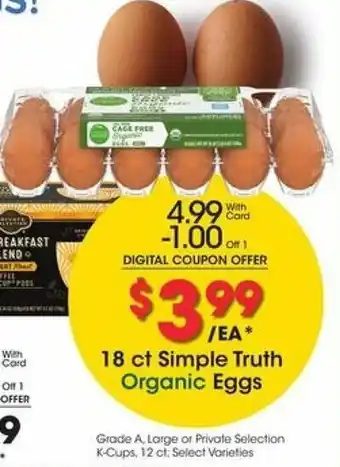 Kroger Simple Truth Organic Eggs offer