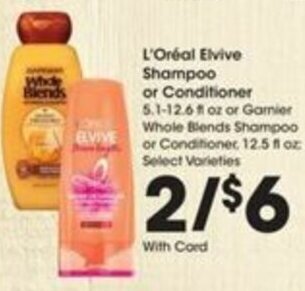 Kroger L'Oreal Elvive Shampoo Or Conditioner offer