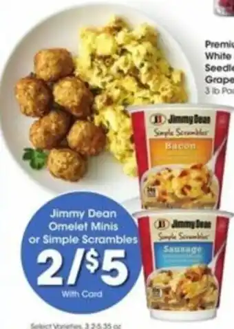 Kroger Jimmy Deon Omelet Minis Or Simplw Scrambles offer