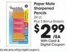 Kroger Paper Mate Sharpened Pencils offer