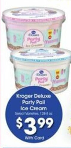 Kroger Kroger Deluxe Party Pail Ice Cream offer