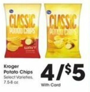 Kroger Kroger Potato Chips 7.5-8 oz offer