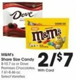 Kroger M&M's Share Size Candy offer