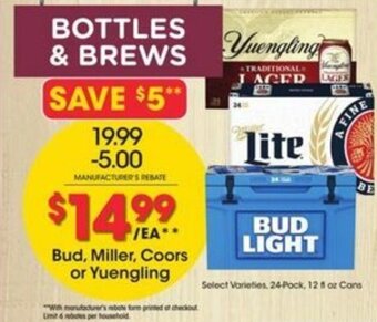 Kroger Bud,Miller,Coors Or Yuengling offer