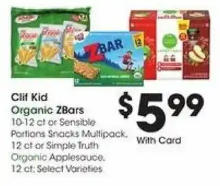 Kroger Clif Kid Organic ZBars offer