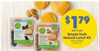 Kroger Simple Truth Natural Lunch Kit offer