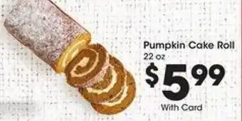 Kroger Pumpkin Cake Roll 22 oz offer