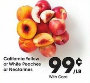Kroger California Yellow Or White Peaches Or Nectarines offer
