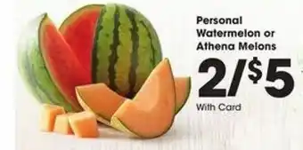 Kroger Personal Watermelon Or Althena Melons offer