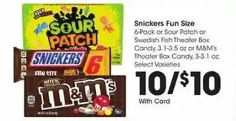 Kroger Snickers Fun Size offer