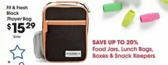 Kroger Fit&Fresh Black Thayer Bag offer