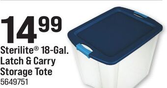 Ace Hardware Sterilite® 18-gal. latch & carry storage tote offer
