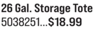 Ace Hardware 26 gal. storage tote offer