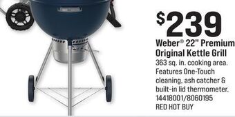 Ace Hardware Weber® 22 premium original kettle grill offer