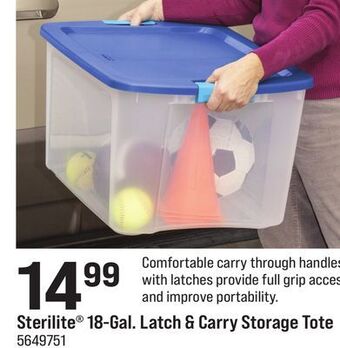 Ace Hardware Sterilite® 18-gal. latch & carry storage tote offer