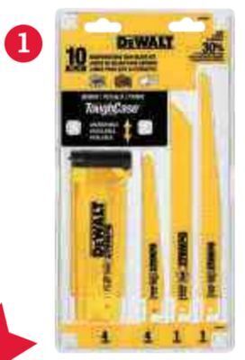 Ace Hardware Dewalt® 10 pc. reciprocating saw blade set offer