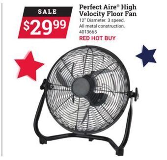 Ace Hardware Perfect aire® high velocity floor fan offer