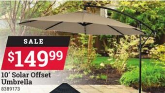 Ace Hardware 10' solar offset umbrella offer