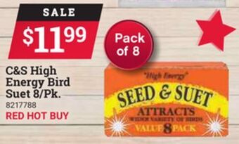 Ace Hardware C & s high energy bird suet 8/pk. offer