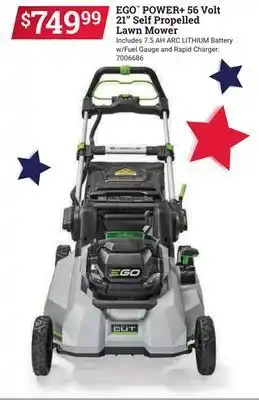 Ace Hardware Ego™ power + 56 volt 21 self propelled lawn mower offer
