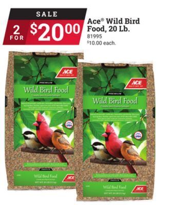 Ace Hardware Ace® wild bird food, 20 lb. offer