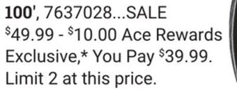 Ace Hardware Ace smartflo max 100' premium garden hose offer