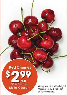 Kroger Red cherries offer