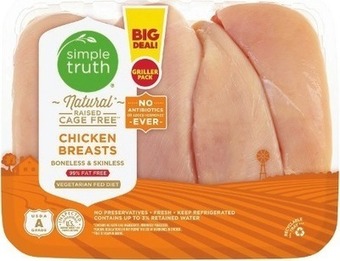 Kroger Simple truth natural cage free boneless skinless chicken breast offer
