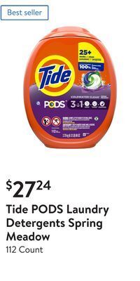 Walmart Tide pods laundry detergents spring meadow offer