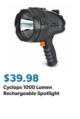 Sam's Club Cyclops 1000 lumen rechargeable spotlight offer