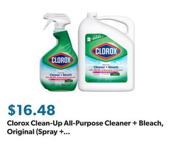 Sam's Club Clorox clean-up all-purpose cleaner + bleach, original (spray + refill) offer