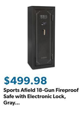 Sam's Club Sports afield 18-gun fireproof safe with electronic lock, gray gloss metallic offer