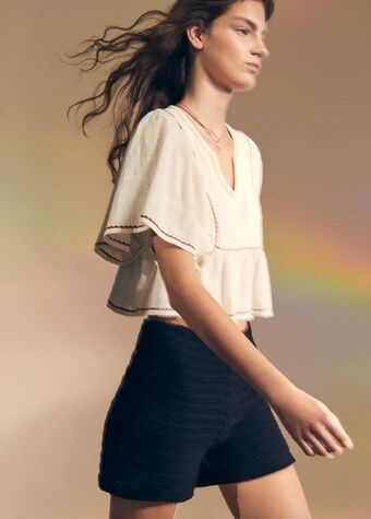 Mango Embroidered details blouse offer