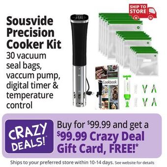Ocean State Job Lot Sousvide art precision cooker kit offer