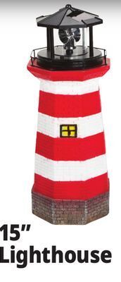 Ocean State Job Lot Solar lighthouse with rotating led light, 15 offer