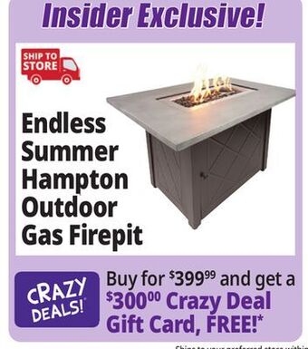 Ocean State Job Lot Endless summer hampton outdoor gas fire pit offer