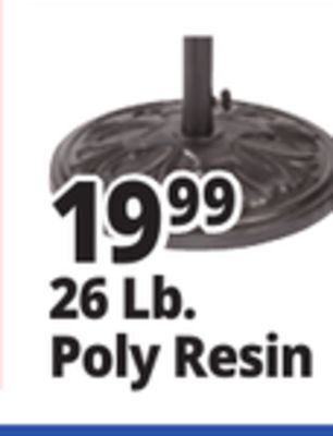 Ocean State Job Lot Polyresin umbrella base, 26 lbs offer