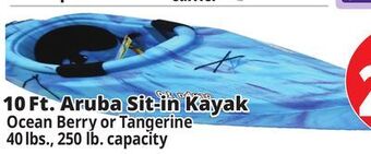 Ocean State Job Lot Kl outdoor aruba 10' sit-in kayak, ocean berry offer