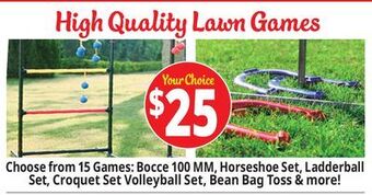 Ocean State Job Lot High quality lawn games offer
