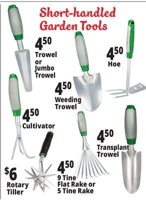 Ocean State Job Lot Short-handled garden tools offer