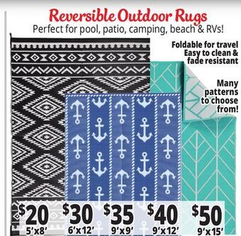 Ocean State Job Lot Reversible outdoor rugs offer
