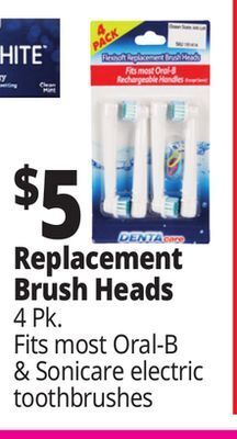 Ocean State Job Lot Dentacare flexisoft replacement brush heads, 4 count offer