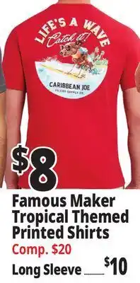 Ocean State Job Lot Famous maker tropical themed printed shirts offer