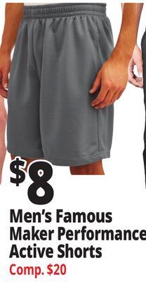 Ocean State Job Lot Men's famous maker performance active shorts offer
