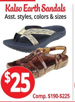 Ocean State Job Lot Kalso earth sandals offer