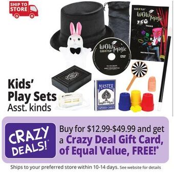 Ocean State Job Lot Kids' play sets offer