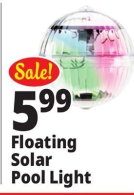 Ocean State Job Lot Floating solar pool light offer