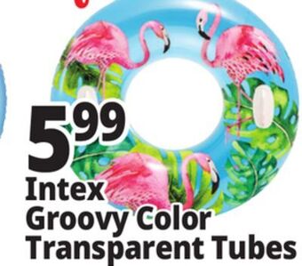 Ocean State Job Lot Intex groovy color transparent tubes offer