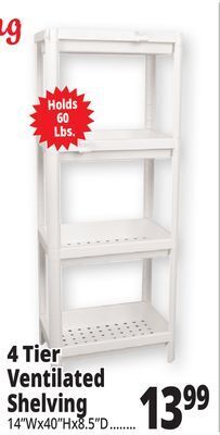 Ocean State Job Lot 4-tier ventilated shelf offer