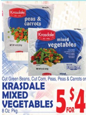 Bravo Supermarkets Krasdale mixed vegetables offer